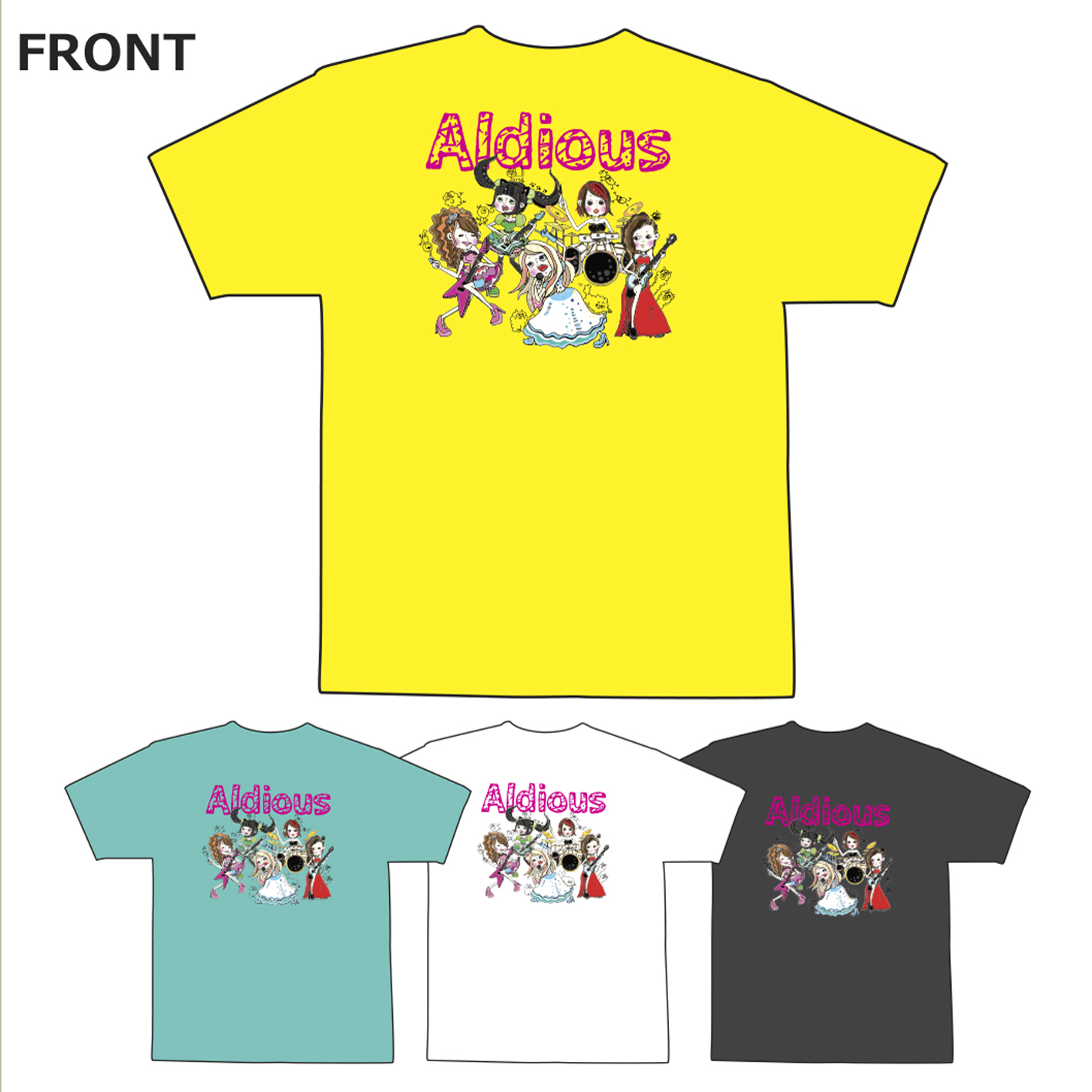 Aldious イラストTシャツ
