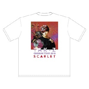 【Special Price】TAK-Z T-shirt -SCARLET- (WHITE)